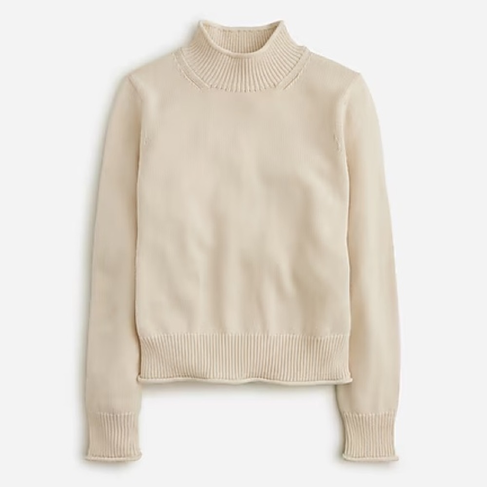 J. Crew Cream roll Neck Sweater